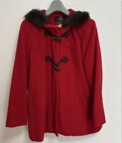 LAMMIN ラミン ダッフルコート 赤 フード付き 15号　大きいサイズ