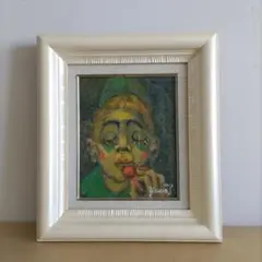 伝宮本三郎 「林さん」1952年 額29×29絵15×15cm(￼板絵)印有 - メルカリ