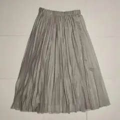 any FAM プリーツスカート ライトグレー ロング レディースのサムネイル
