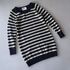 MHL. マーガレットハウエル　ボーダー　ニットワンピース　ネイビー×アイボリー