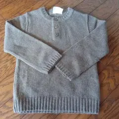 MONOPRIX　ブラウンボタン付きセーター