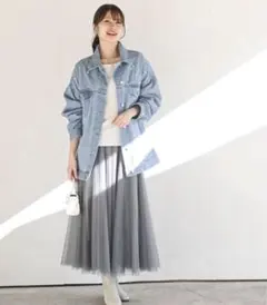 【新品未使用】rps パール付き デニムジャケット オーバーサイズ