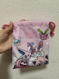 ポケットモンスター 巾着袋 ピンク・パープル