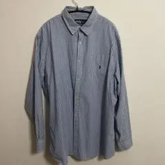 90s ラルフローレン BLAIRE ストライプシャツ　big shirt