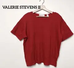 VALERIE STEVENS II 赤 半袖 コットンシャツ【1X】エレガント