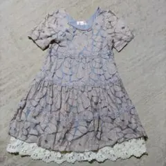 Deco 花柄レースチュニック ミニワンピにも 半袖 レース　半袖　清楚のサムネイル