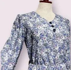 vintage ヴィンテージ ワンピース 花柄 総柄 レトロ USA 海外古着