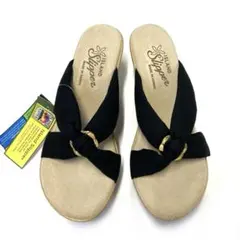 ISLAND SLIPPER ウェッジサンダル 23.5cm スリッパ ブラックのサムネイル