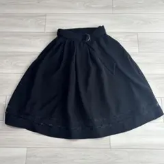 titty&Co.スカート 裾レース ライン ベルト付き 黒 Mサイズのサムネイル