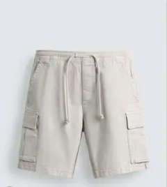 ZARA ウォッシュ加工リラックスフィットカーゴバミューダパンツのサムネイル
