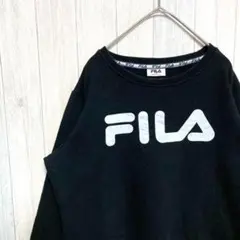 FILA フィラ 古着 スウェット トレーナー 黒 ブラック
