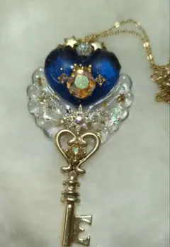 キャラメルリボン様 魔法の鍵 羽 ネックレス