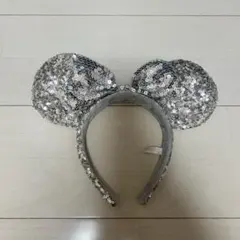 ミッキーマウス耳カチューシャ シルバー