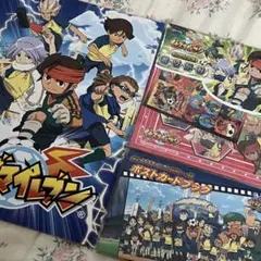 イナズマイレブングッズセット　ポストカードブック　シール付きおりがみ　ノート