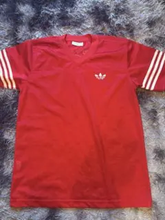 adidas Originals 赤 トレフォイルロゴ メッシュTシャツ 00s