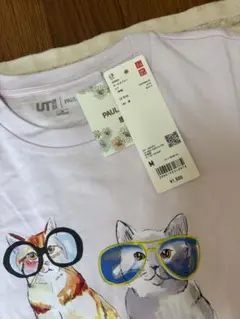 UNIQLO PAUL&JOE 猫のイラスト Tシャツ Mサイズ　ピンク