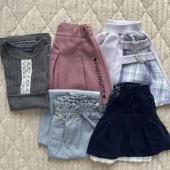 秋☆冬 パンツ スカート ワンピース 女の子 まとめ売り 5点セット 120cm