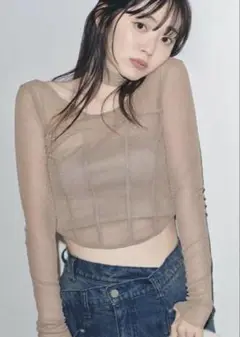 SNIDEL コルセットデザインカットトップス