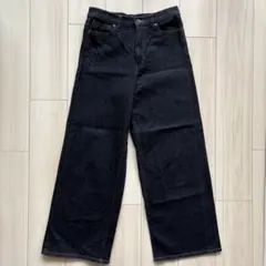 ユニクロ デニム レディース M L 25 ワイドデニム ストレート ジーンズ