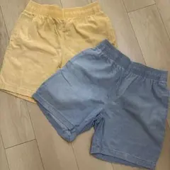 GU メンズ　ハーフパンツ　ブルー　イエロー　Lサイズ