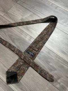 美品　ランセル　ネクタイ　ベージュ　ペイズリー　レトロ　フランス製　レトロ