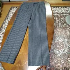 三喜商事☆iri garai☆ストライプ パンツ ダークグレー☆イタリー製☆