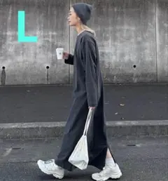 【新品】CIAOPANIC TYPY 【PON企画】クルーネックロングワンピ L