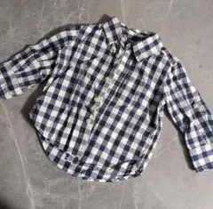 babyGap チェック柄長袖シャツ 12-18ヶ月 80cm ブルーチェック