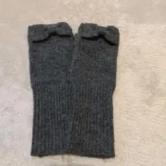 グレー リボン付き 手袋