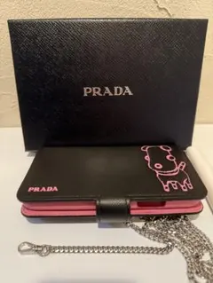 PRADA 手帳型レザースマホケース　iPhone 新品ギャランティカード付き 楽天市場】プラダ iPhoneケース（ケース・カバー