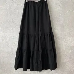 ティアードスカート 黒