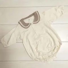 未使用 ロンパース・カバーオール 70cmクリーム色 セーラー 長袖