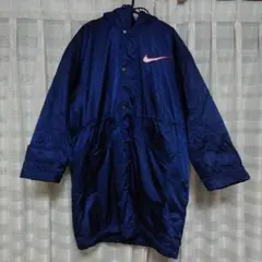 Nike ネイビー フリースライニング ベンチコート