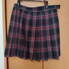 CONOMI プリーツスカート 黒赤チェック