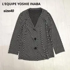 L'EQUIPE ヨシエ イナバ とろみ素材 オープンカラー ブラウスのサムネイル