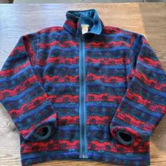 L.L.Bean 総柄フリース　ジップジャケット