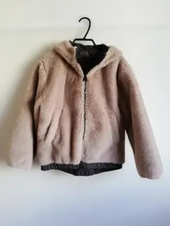 ボアフード付きジャケット ベージュ