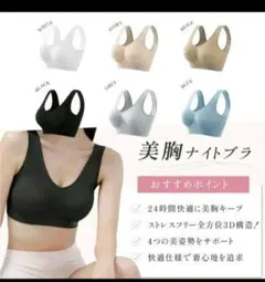 美胸ナイトブラ 日夜兼用 ノンワイヤー