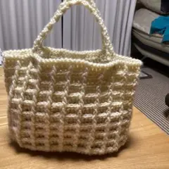 編み物　バック　ハンドメイド