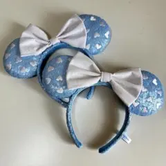 東京ディズニーリゾート カチューシャ スパンコール ハート 水色 なかよしクラブ