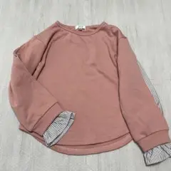美品☘️ avv 女の子　シャツ　トレーナー　サーモンピンク　130