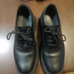 レースアップレザーシューズ 黒