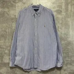 ラルフローレン シャツ XL ストライプ CLASSIC FIT ポニー刺繍