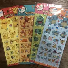 韓国限定 公式　ポケモン 5sizeステッカーシート 4枚セット