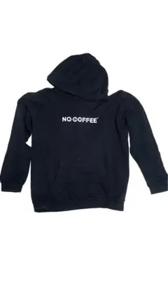 NO COFFEE ブラックパーカー フード付き