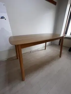 ナチュラルウッド 楕円形 ダイニングテーブル 約135cm