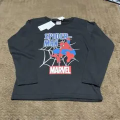 スパイダーマン長袖カットソー　　140㎝ブラック marvel