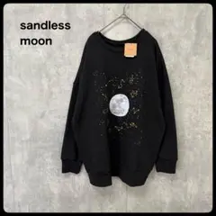 未使用タグ付　sandlessmoon トレーナー　 月星座ゆったり ポケット