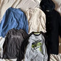 5点まとめ売り　男の子150 ウールダッフルコート　シンプルトップス