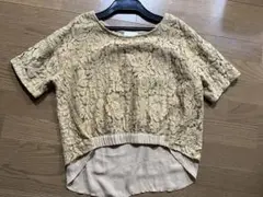 earth music&ecology レースブラウス　キャメル
